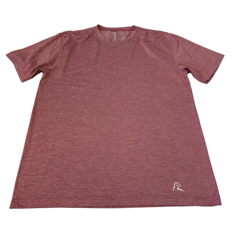Rhoback Men's T-Shirt Short Sleeve Red Crew Neck Size L Golfcore Sporty Preppy